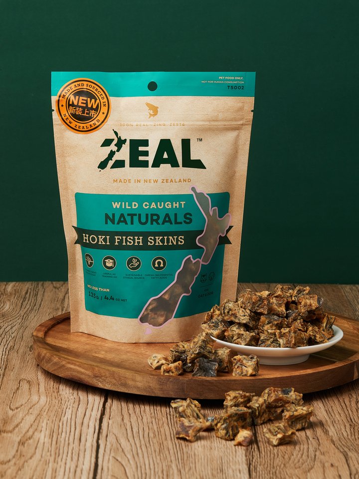 Zeal Hoki Fish Skins Dog Treats 125g