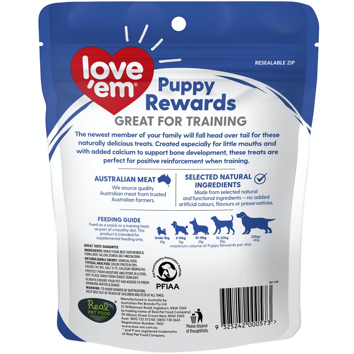 Love 'Em Puppy Rewards Dog Treats