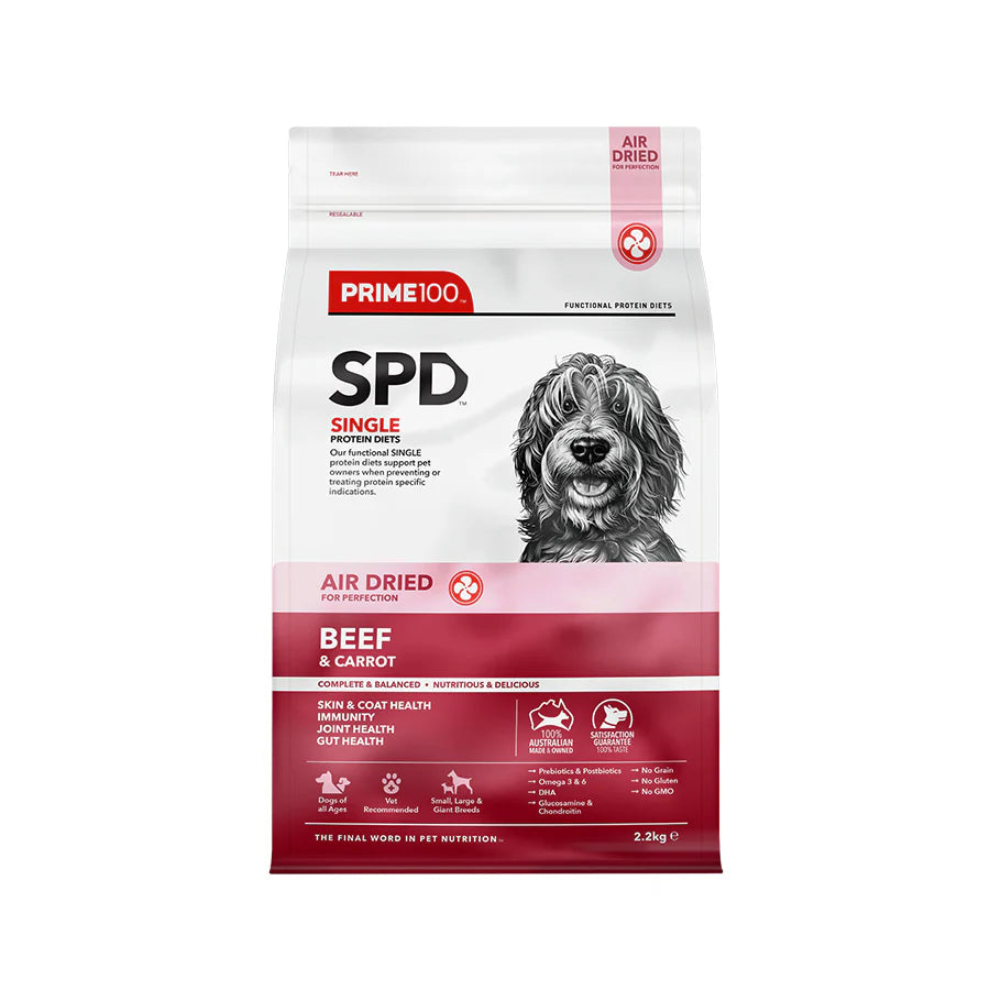 Prime100 SPD Air Dried Beef & Carrot Food