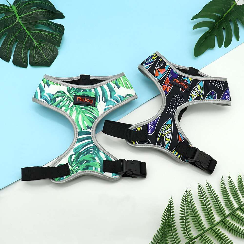 Breathable Reflective Printed Harness | For Small Medium Dogs Cats | Walking Vest for Puppies and Dogs