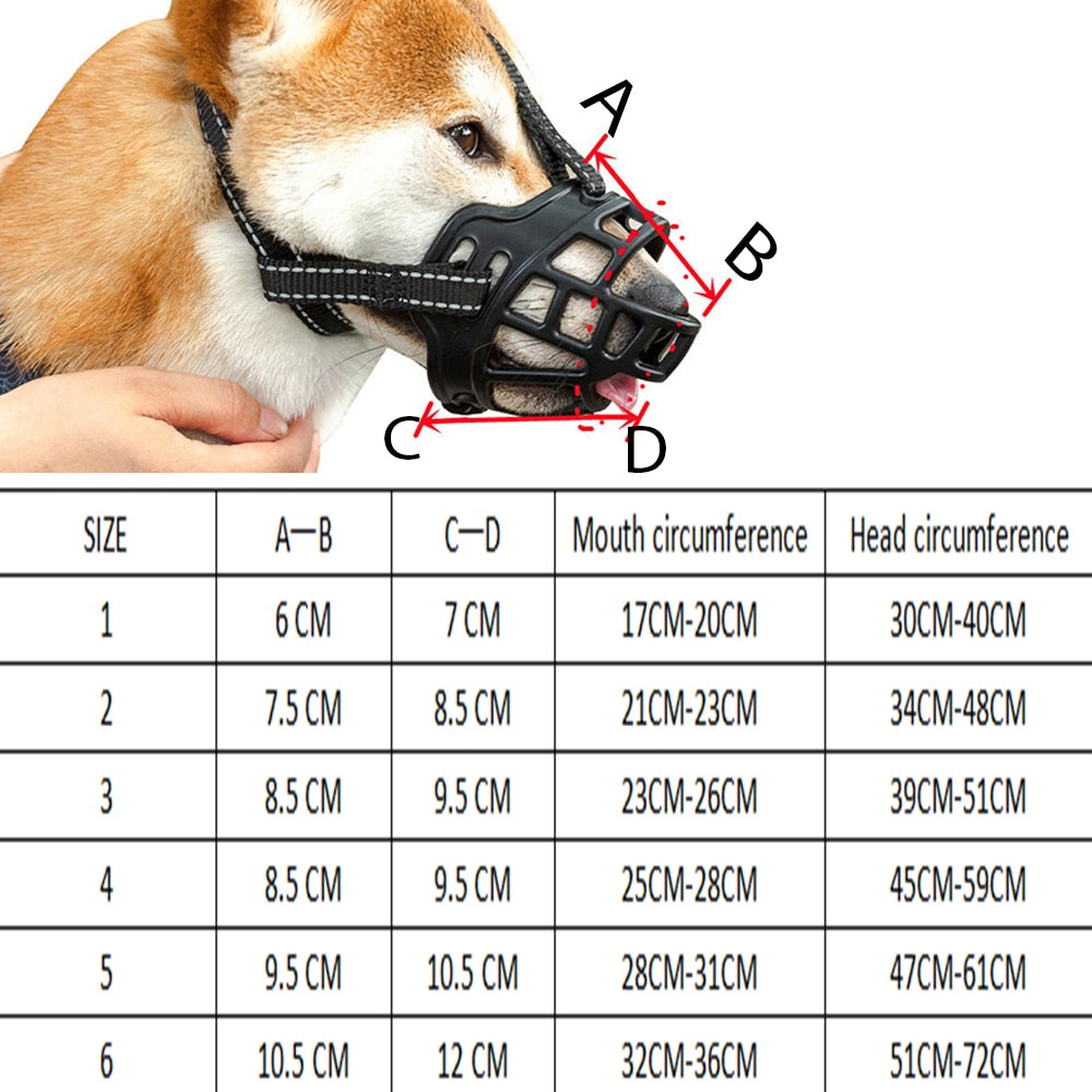 Dog Muzzle for Small Medium Large and X-Large Dogs | Breathable Basket Muzzle with Adjustable Straps, Anti-Bite and Anti-Barking Design