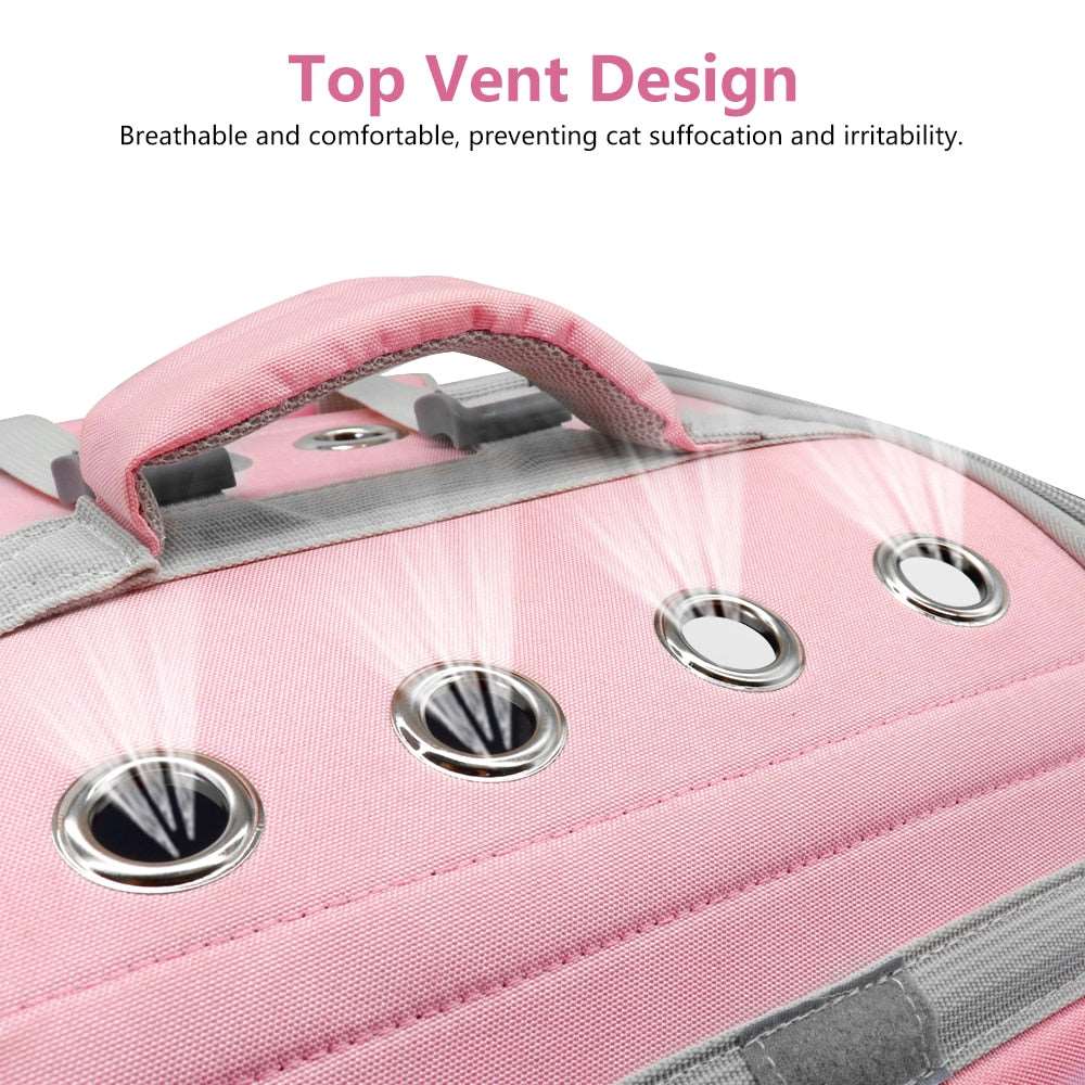 Breathable Pet Carrier Backpack for Small Dogs & Cats | Outdoor Travel Shoulder Bag, Portable & Comfortable