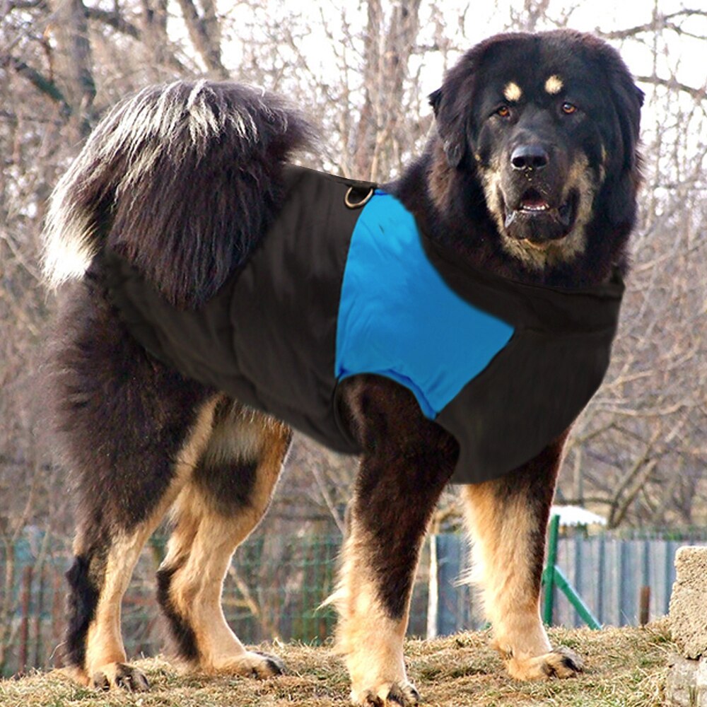 Large Dog Clothes For Winter | Waterproof Quilted Dog Jacket for Medium to Extra Large Dogs with Easy Zipper Design