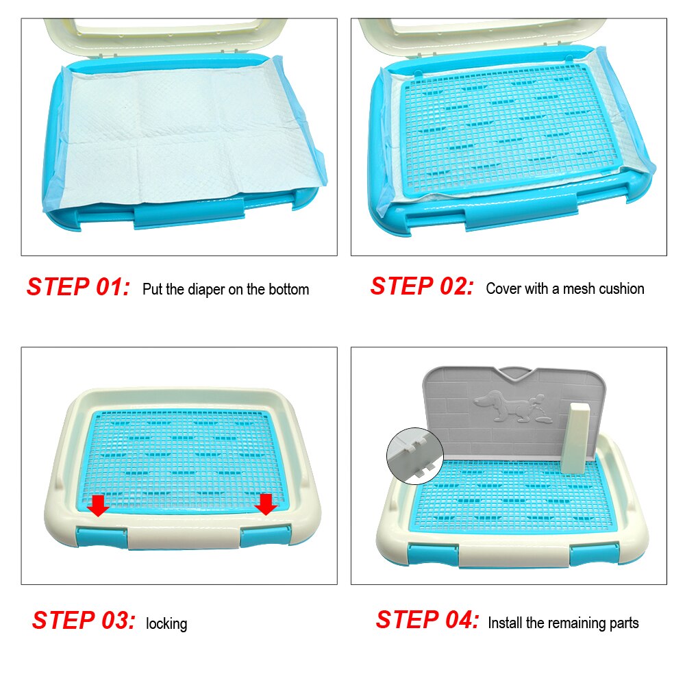 Indoor Puppy Training Toilet Tray | Non-Slip Potty Tray for Small Dogs and Cats | Pee Pad Holder