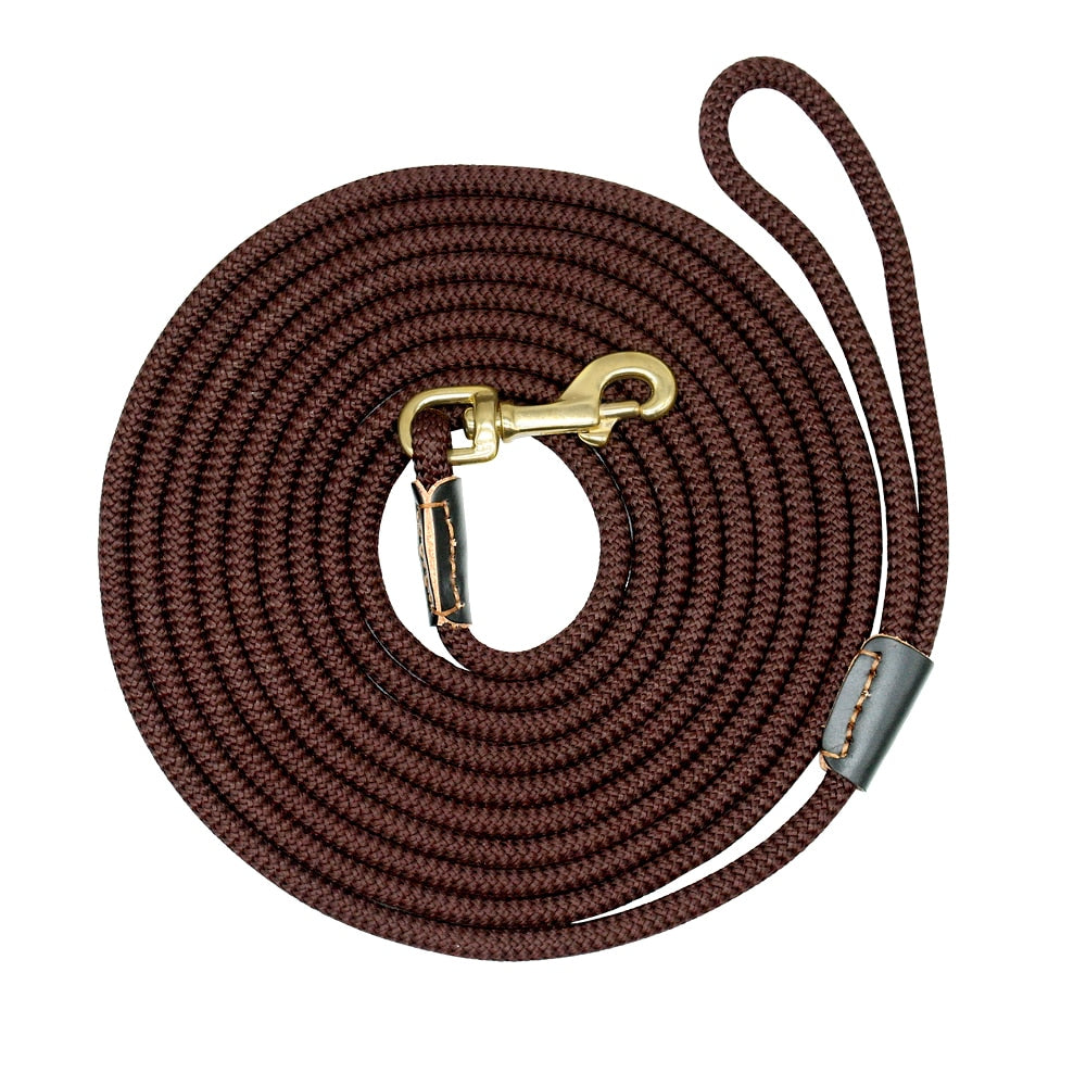 Durable Nylon Dog Tracking Leash | Long Leads for Training & Walking - 3m, 5m, 10m, 20m Non-Slip Rope for Medium & Large Dogs