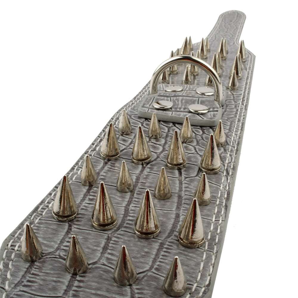 3-Inch Wide Spiked Studded Leather Dog Collars for Medium to Large Dogs | Sharp & Durable Design