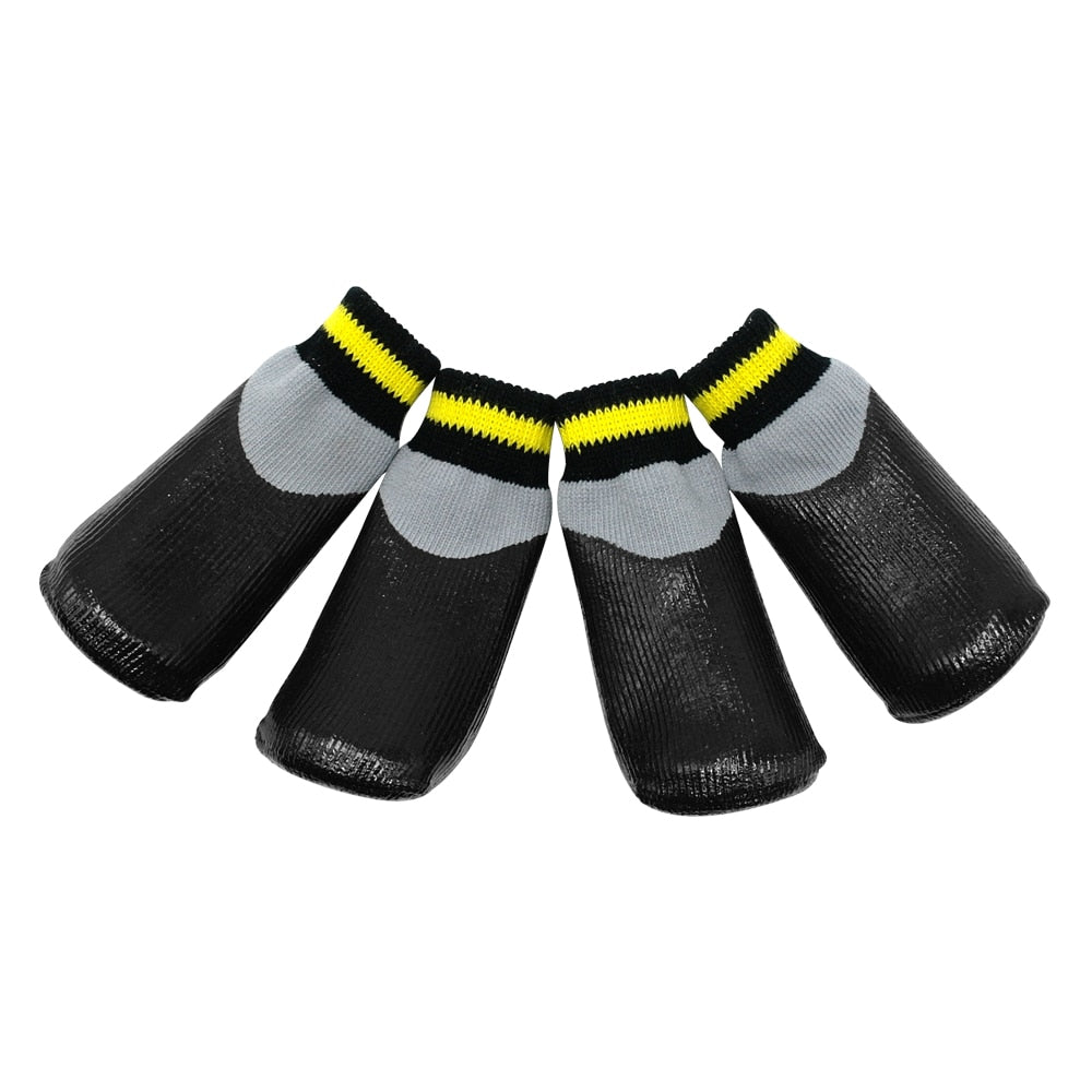 Outdoor Waterproof Dog Socks with Rubber Sole | Non-slip, Anti-stain, Warm Booties for Small to Large Dogs | Great for Rainy and Snowy Weather