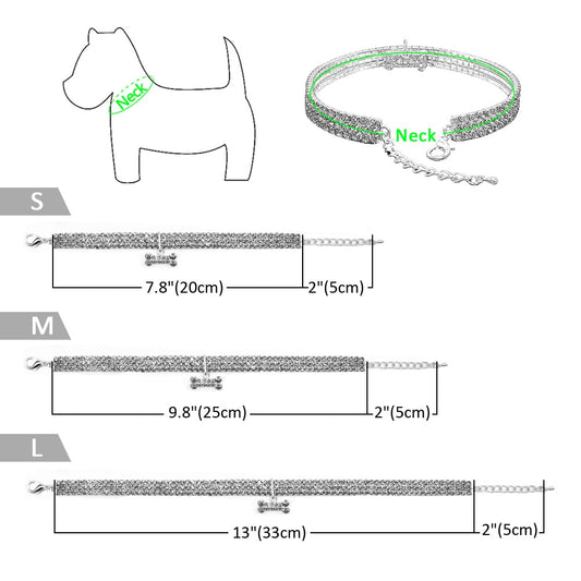 Bling Rhinestone Dog Collar | Adjustable