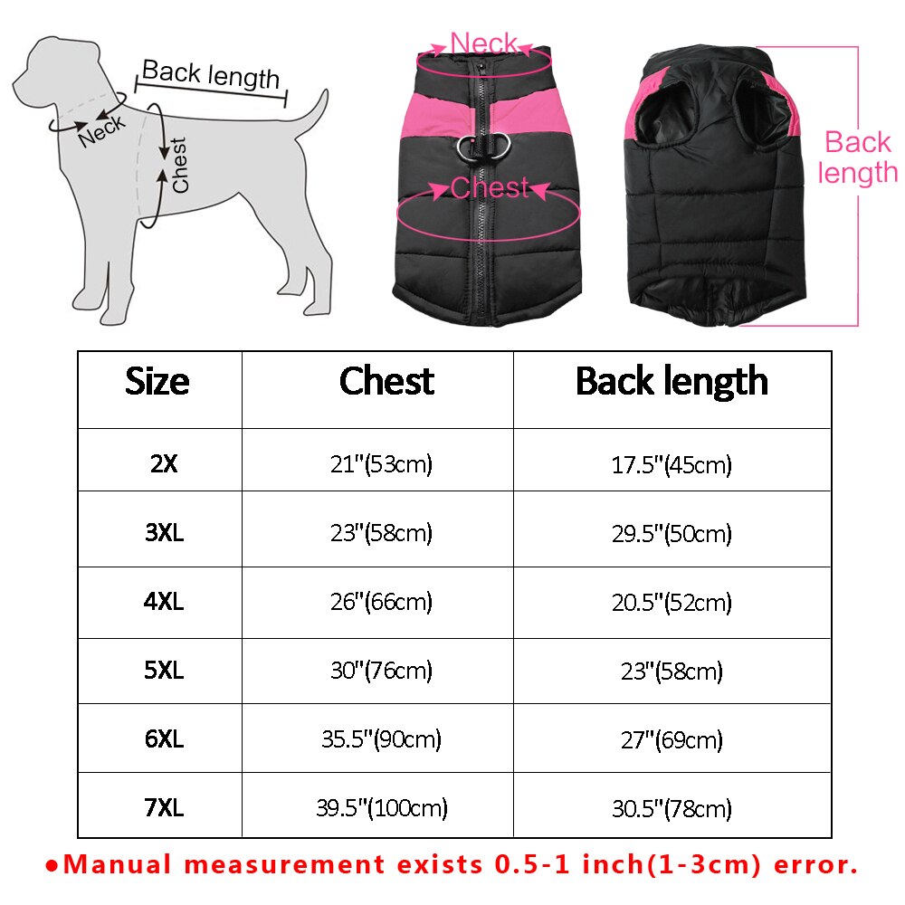Large Dog Clothes For Winter | Waterproof Quilted Dog Jacket for Medium to Extra Large Dogs with Easy Zipper Design