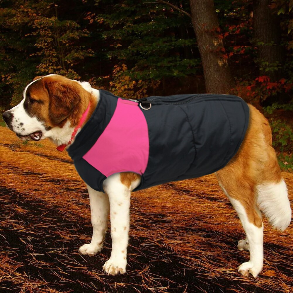 Large Dog Clothes For Winter | Waterproof Quilted Dog Jacket for Medium to Extra Large Dogs with Easy Zipper Design