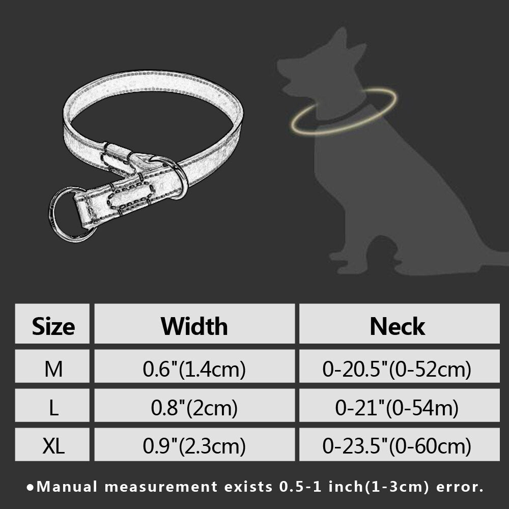 Handmade Genuine Leather Dog Collar | Durable Adjustable P Choke Pet Training Collar for Medium to Large Dogs (M-XL)