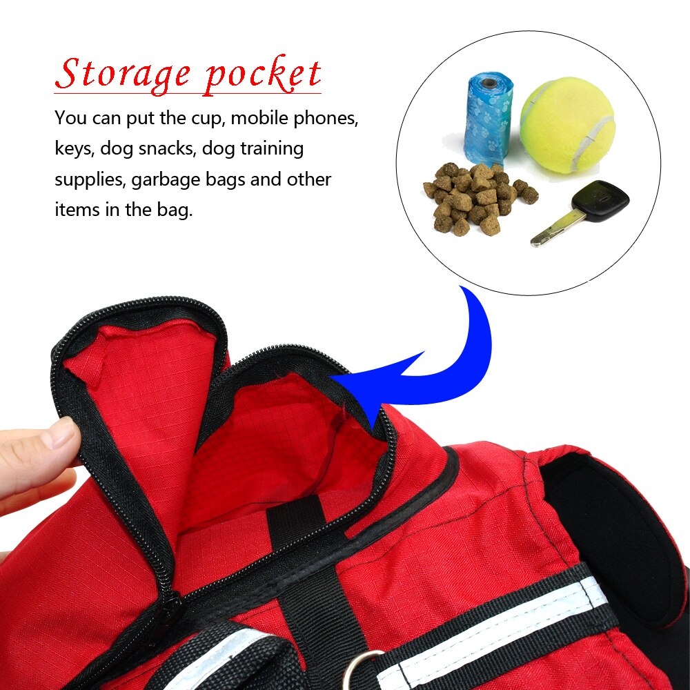 Adjustable Dog Backpack Harness | Durable, Comfortable & Storage for Outdoor Adventures