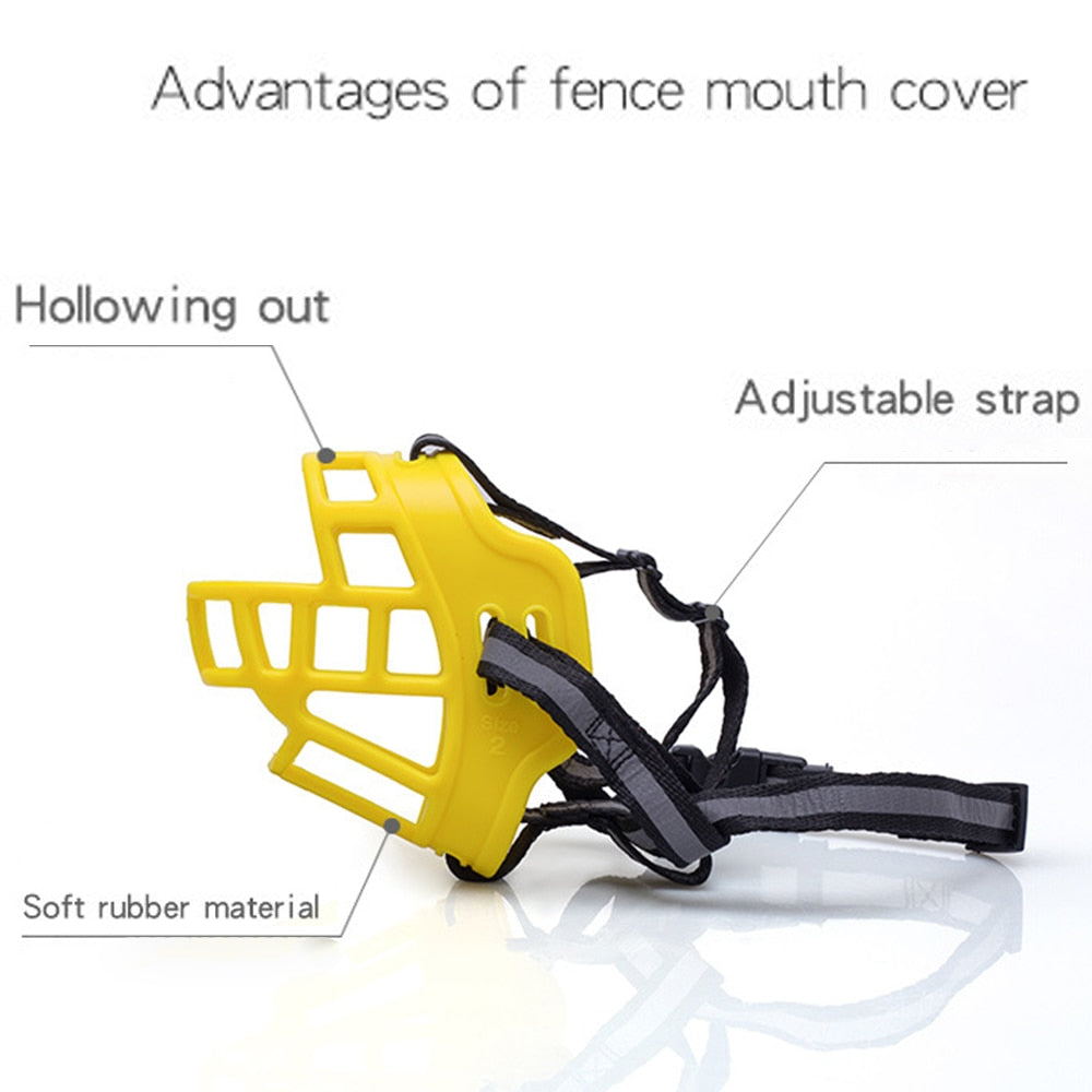 Dog Muzzle for Small Medium Large and X-Large Dogs | Breathable Basket Muzzle with Adjustable Straps, Anti-Bite and Anti-Barking Design