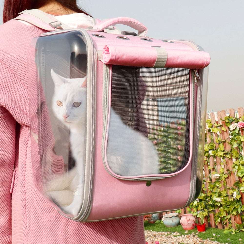 Breathable Pet Carrier Backpack for Small Dogs & Cats | Outdoor Travel Shoulder Bag, Portable & Comfortable