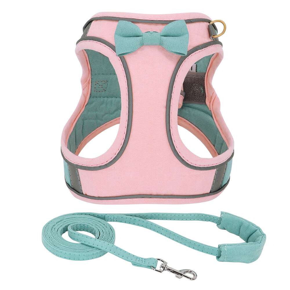 Adjustable Dog Harness with Leash Set for Small Dogs and Cats | Breathable Pet Chest Vest and Leash | Pet Accessories