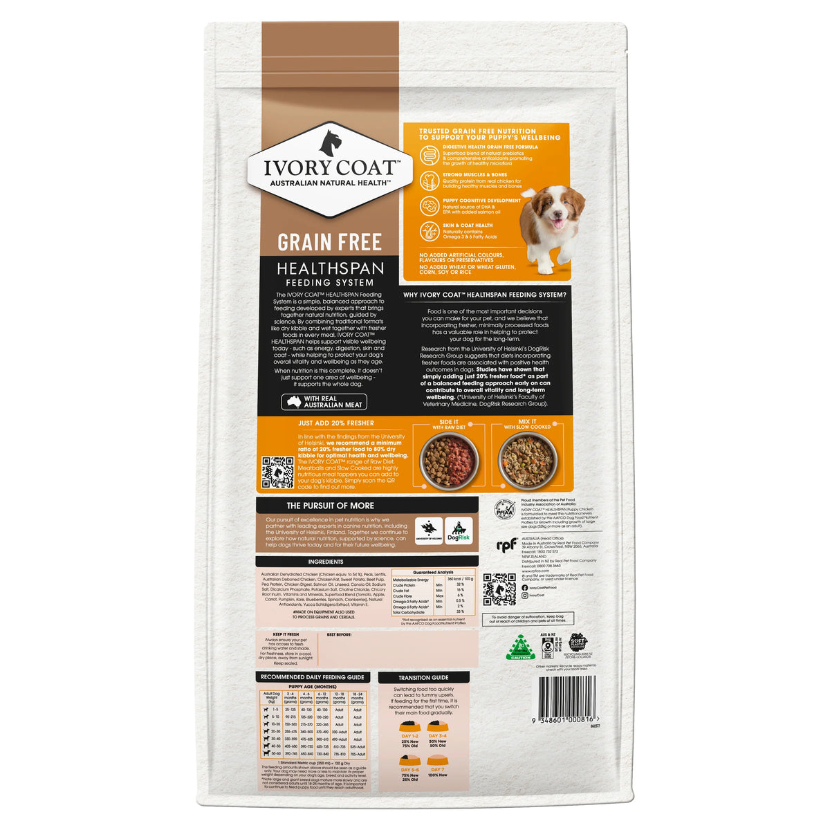 Ivory Coat Puppy Grain Free Chicken Food