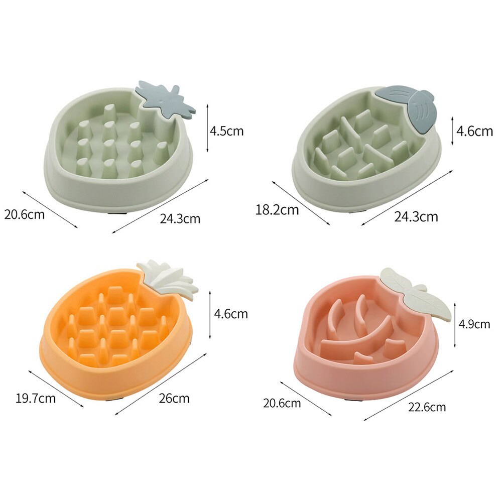 Anti-Gulping Slow Feeder Dog Bowl | Fun Fruit-Shaped Design for Small & Large Dogs