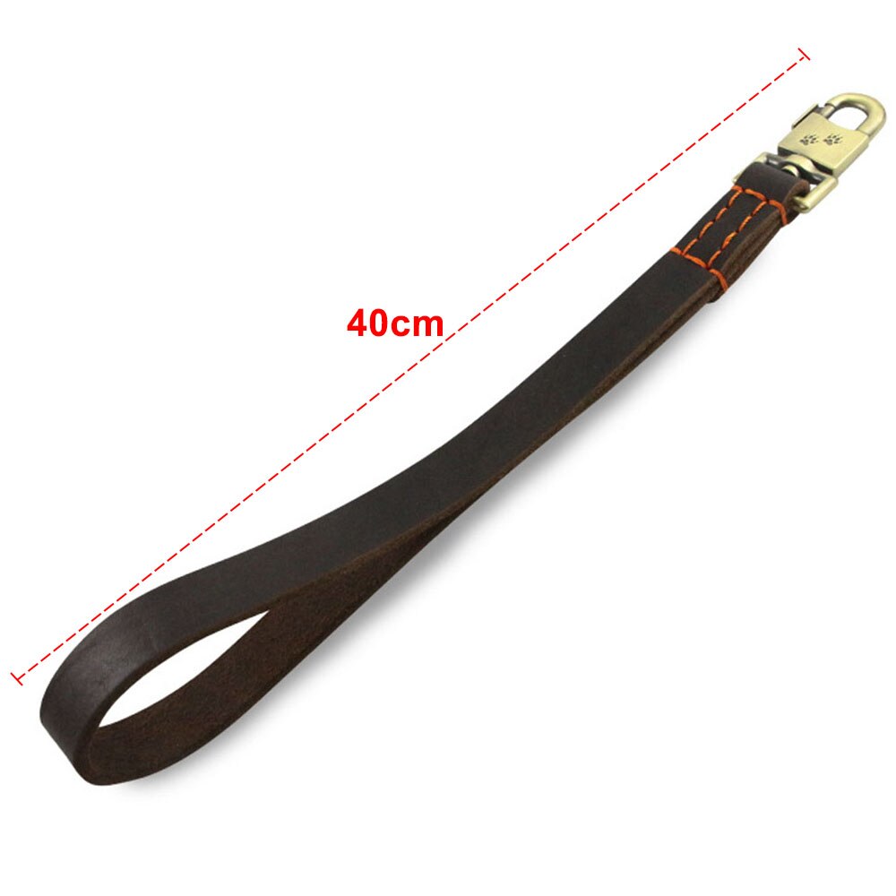 Heavy Duty Leather Dog Short Leash | Durable Traffic Lead for Training and Control