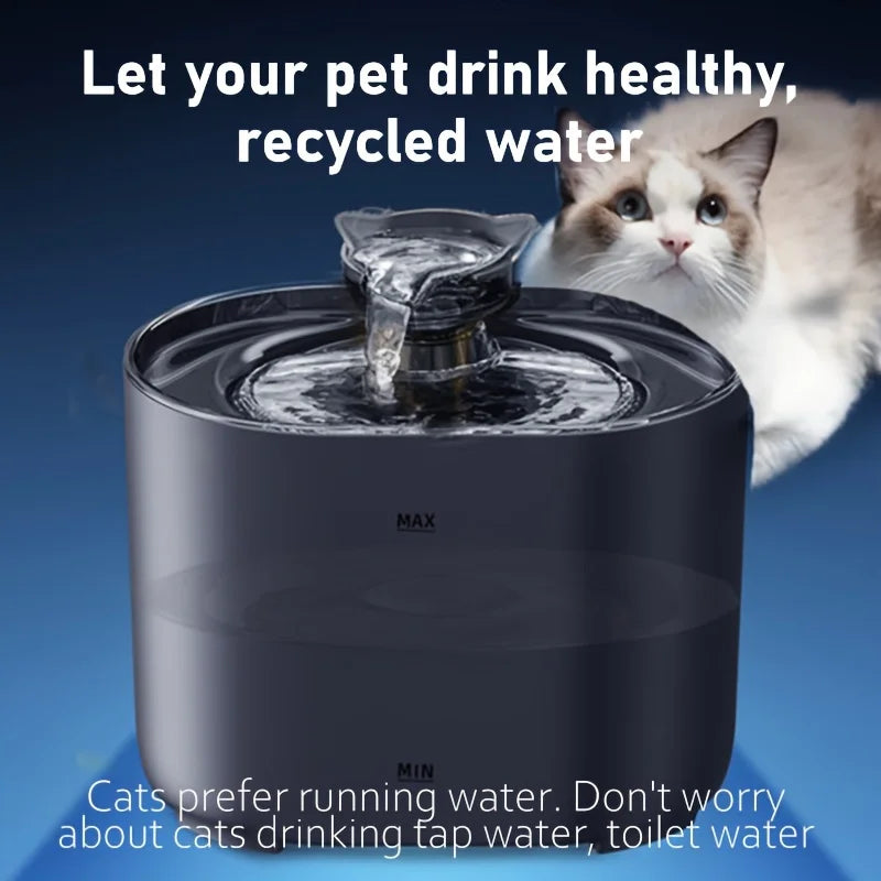 2.2L Automatic Pet Water Fountain with Fresh Filtered Drinking Water Dispenser