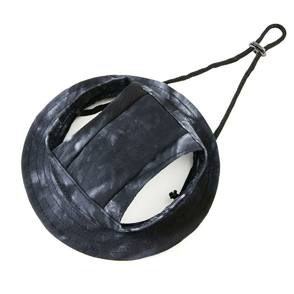 Pet Caps Round Brim Visor Hat | Sun Protection for Dogs with Ear Holes | Comfortable and Adjustable Fit for Small Breeds