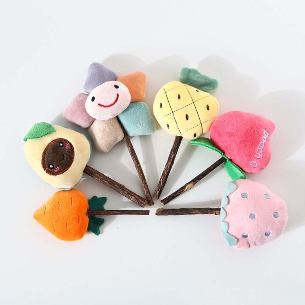 Silvervine Catnip Chew Sticks | Fruit-Shaped Natural Catnip Toy for Cats & Kittens