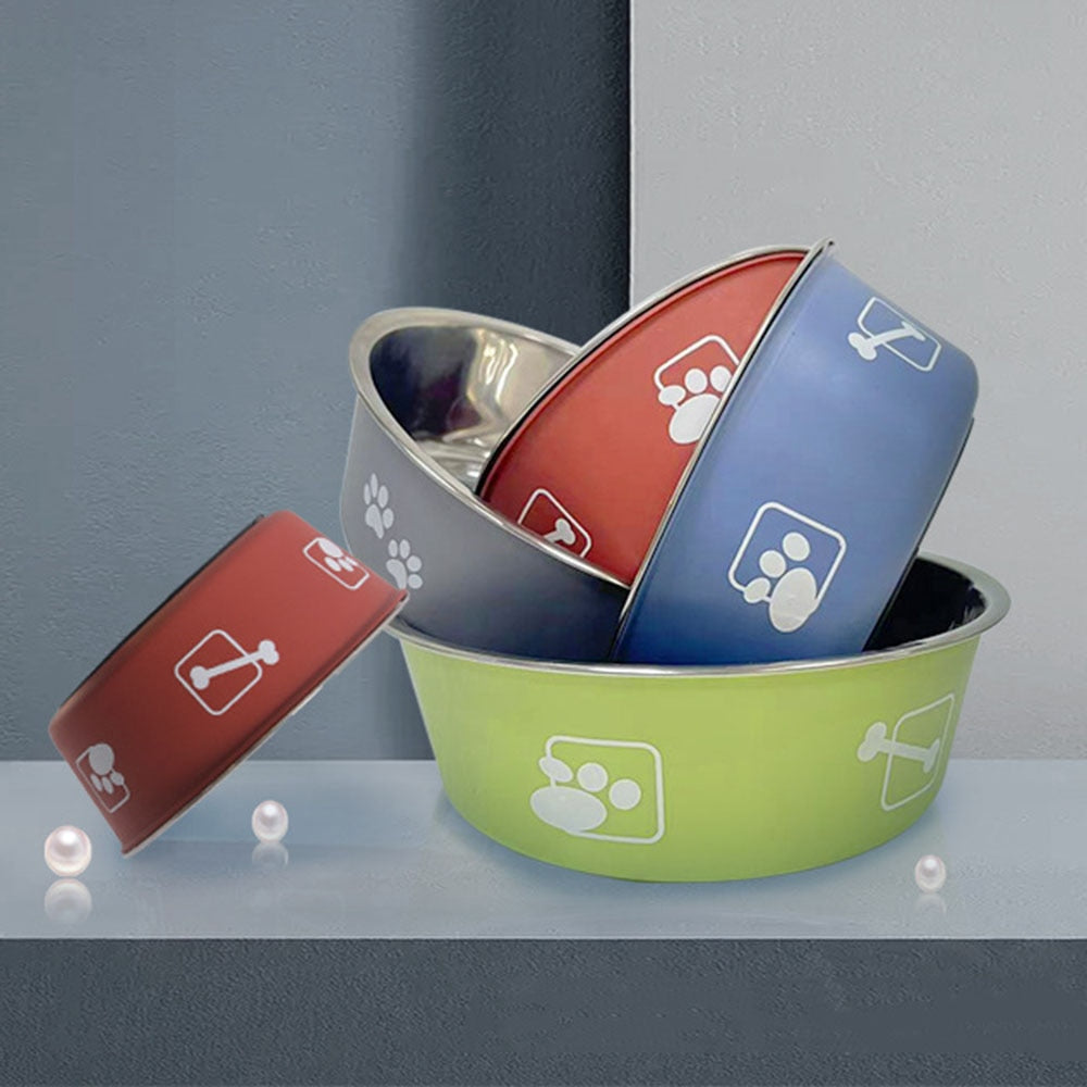 Stainless Steel Non-Slip Dog Bowl | Durable Pet Food & Water Bowl for Small, Medium, and Large Dogs