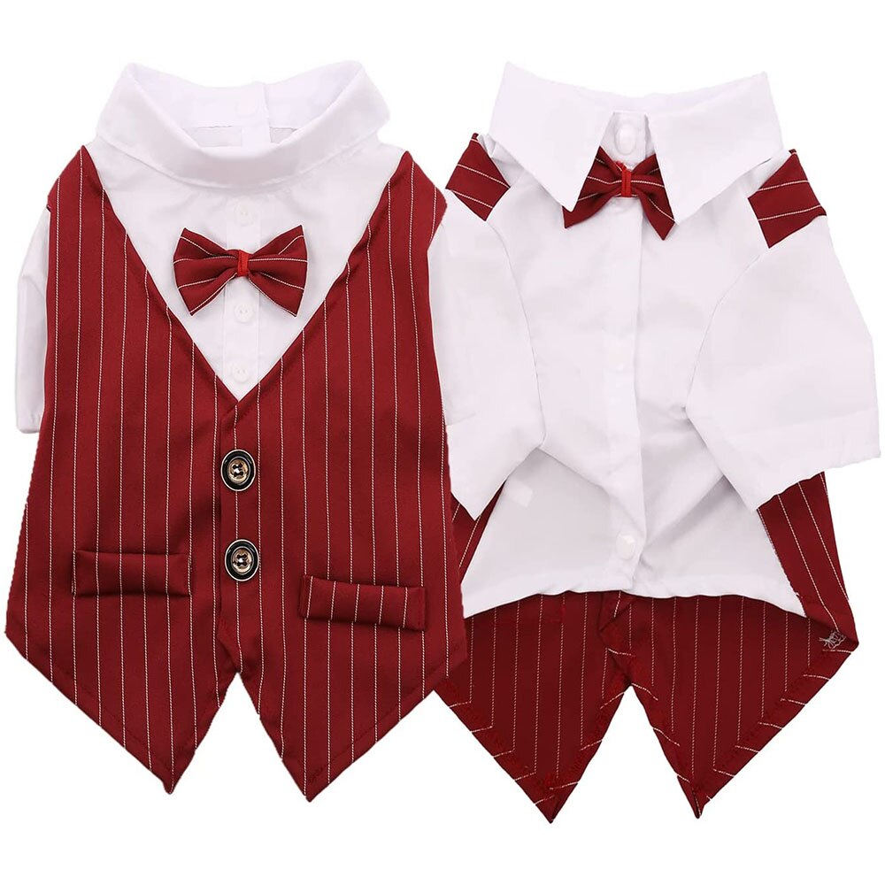 Formal Dog Tuxedo Suit with Bow Tie | Perfect for Weddings, Parties & Special Occasions