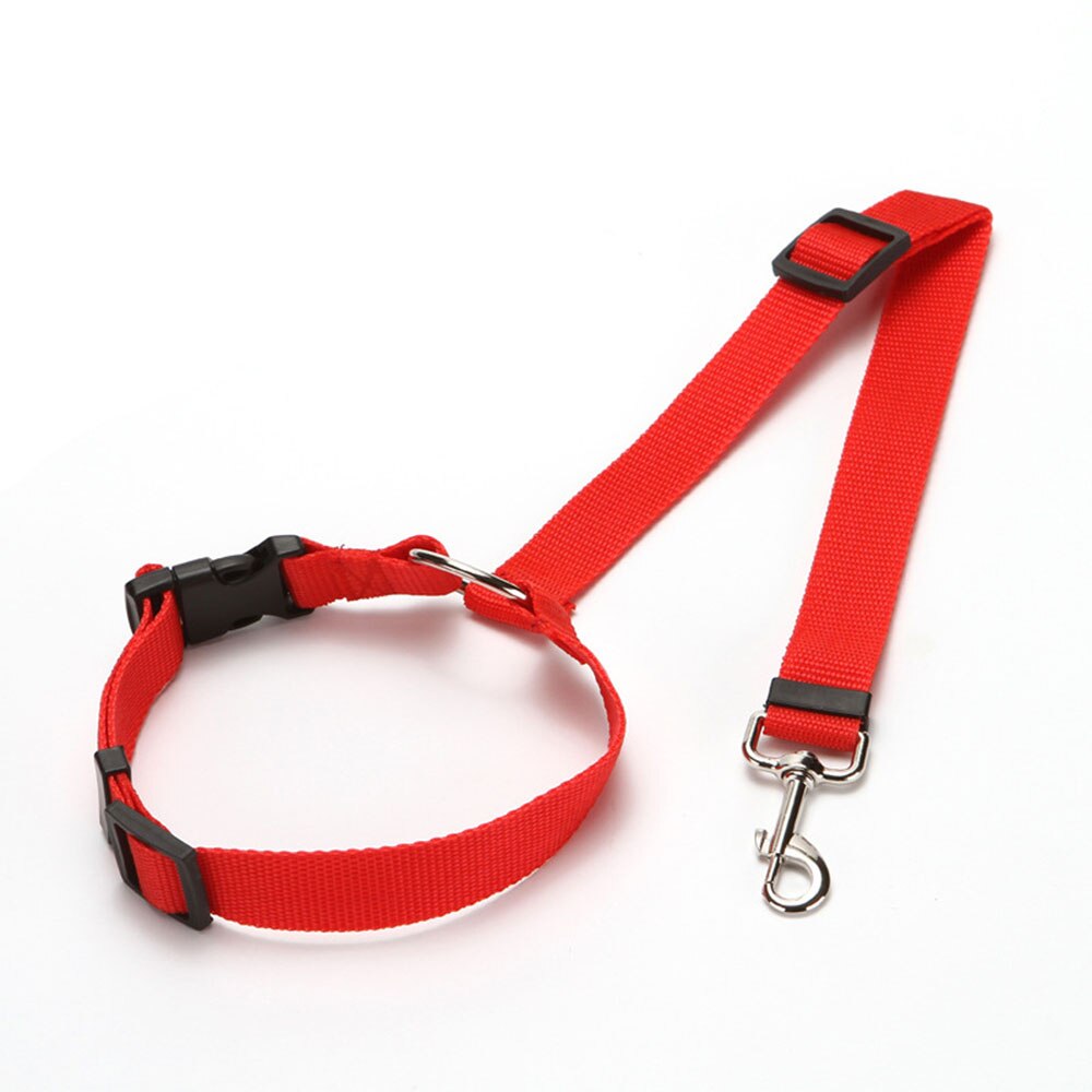 Adjustable Dog Safety Seat Belt Strap | Car Headrest Restraint for Pet Travel Security
