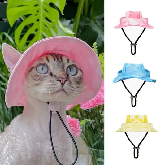 Small Dog/Cat Cowboy Hat with Ear Holes | Multiple Colours Available