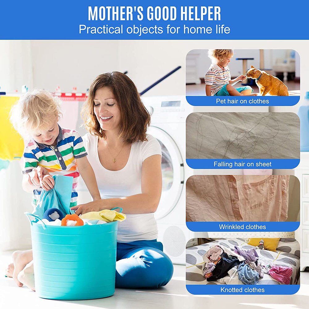 Pet Hair Remover Dryer Balls | Anti-Entanglement and Lint Catcher for Laundry