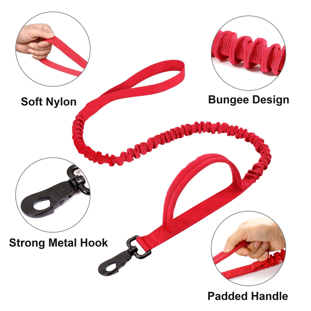 Military Tactical Dog Collar & Leash Set | Adjustable Durable Big Dog Collars & Leashes for Walking & Training Accessories