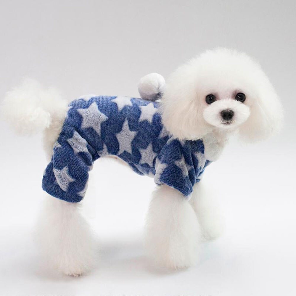 Soft Flannel Dog Pajamas | Warm Winter Onesie for Small Dogs & Cats