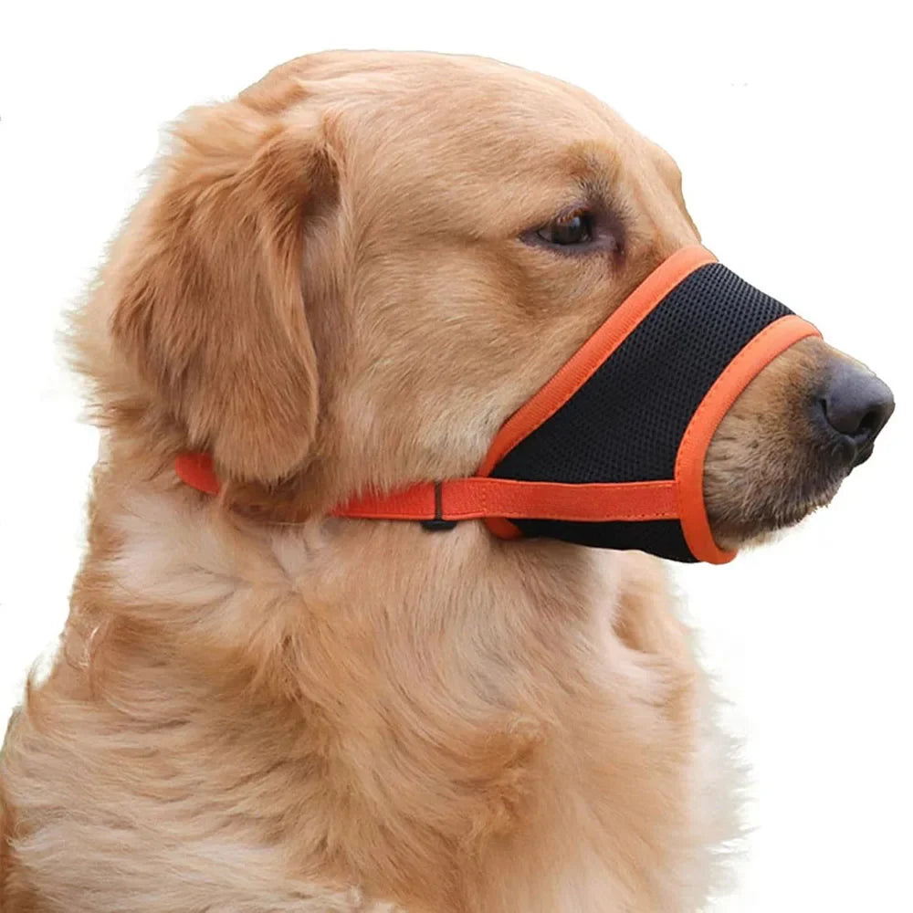 Adjustable Anti-Bark Mesh Dog Muzzle