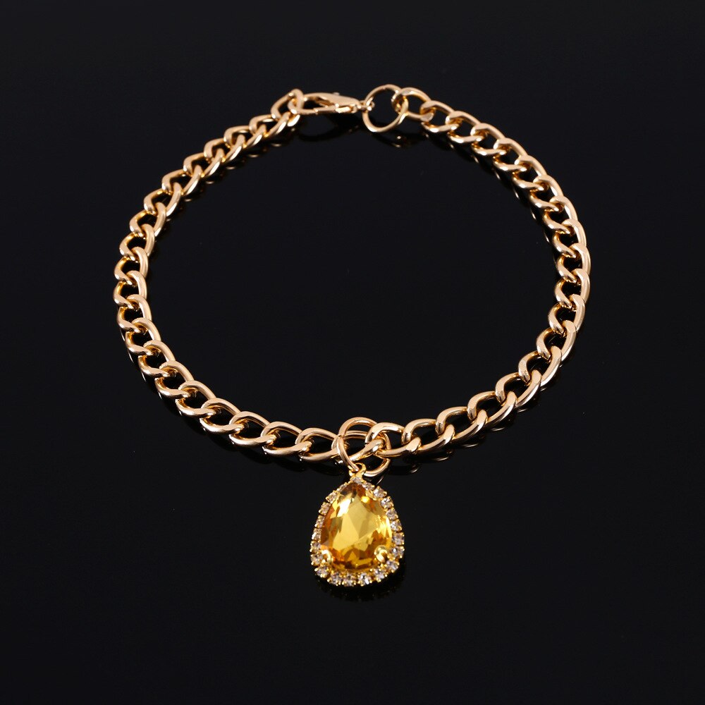 Elegant Crystal Pet Necklace | Birthday Party Necklace for Cats and Small Dogs with Multiple Colour Crystal Pendants
