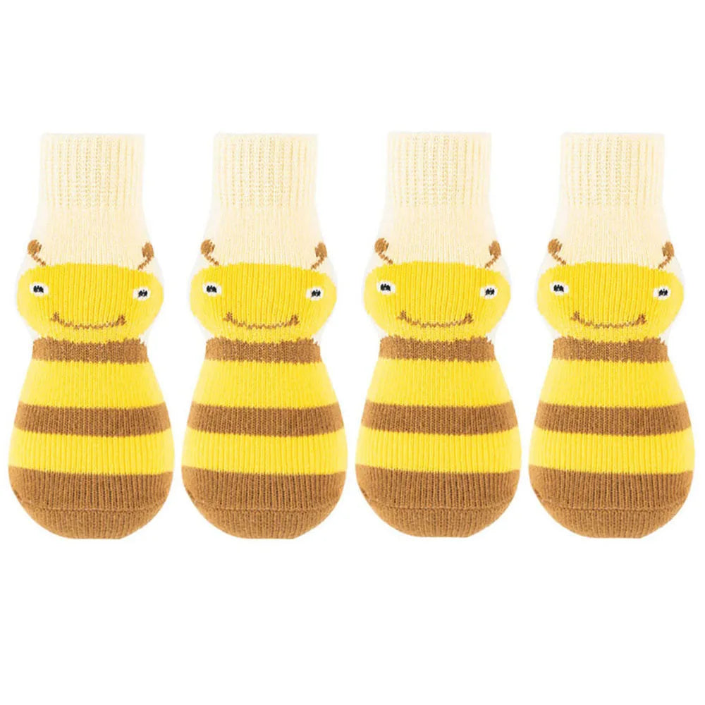 Premium Anti-Slip Dog Socks 4pcs | Indoor Protection Paw Wear for Medium to Large Dogs