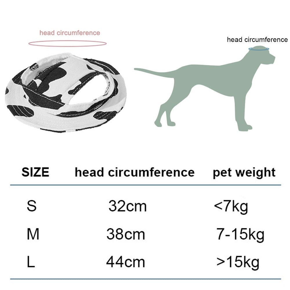 Casual Dog Hat | Stylish Summer Canvas Sun Cap with Ear Holes for Dogs | Multiple Sizes Available