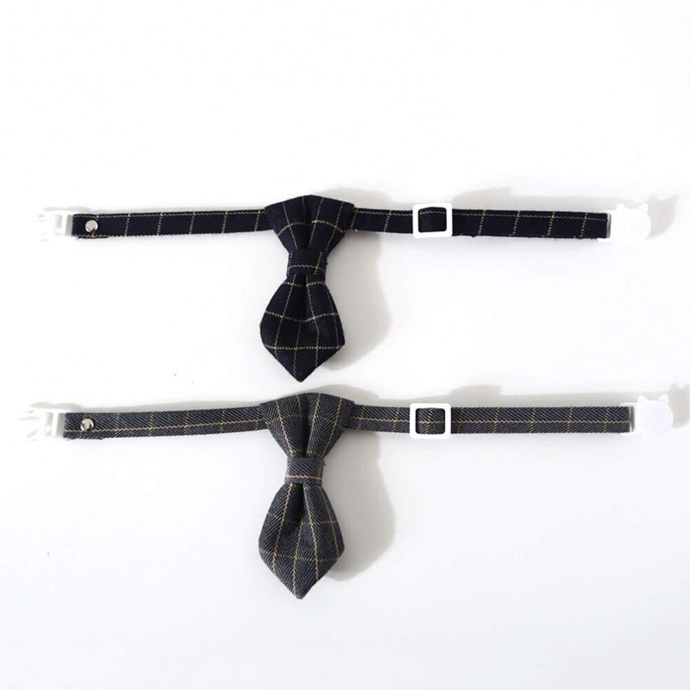 Adjustable Pet Bow Tie & Neck Tie Collar | Formal Costume Breakaway for Small Dogs & Cats Grooming Ties Party Accessories