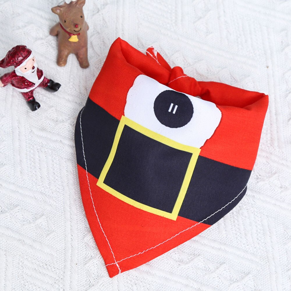 Christmas Holiday Dog Bandana Set | Festive Santa & Tree Designs for Puppies and Small Dogs