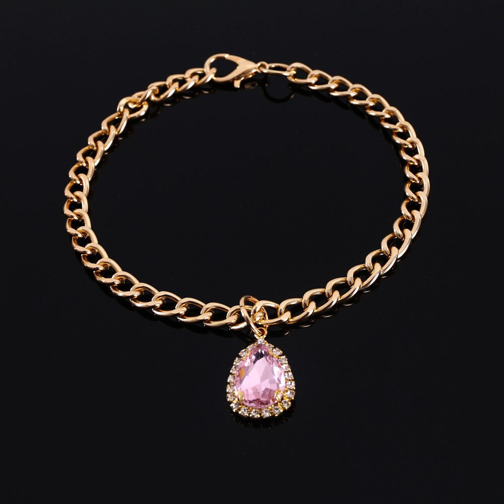 Elegant Crystal Pet Necklace | Birthday Party Necklace for Cats and Small Dogs with Multiple Colour Crystal Pendants