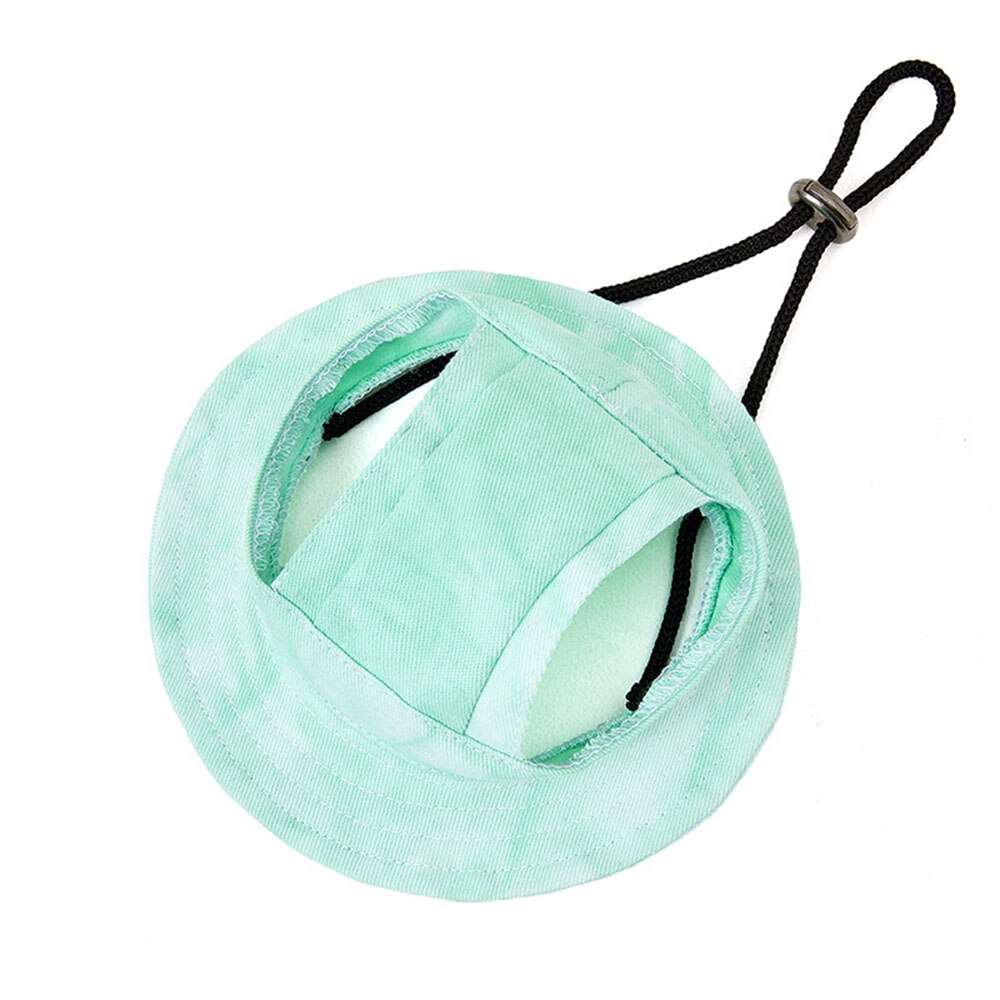 Adjustable Tie-Dyed Dog Hat | Fashion Pet Bucket Cap with Ear Holes | Outdoor Sun Bonnet for Cats & Dogs