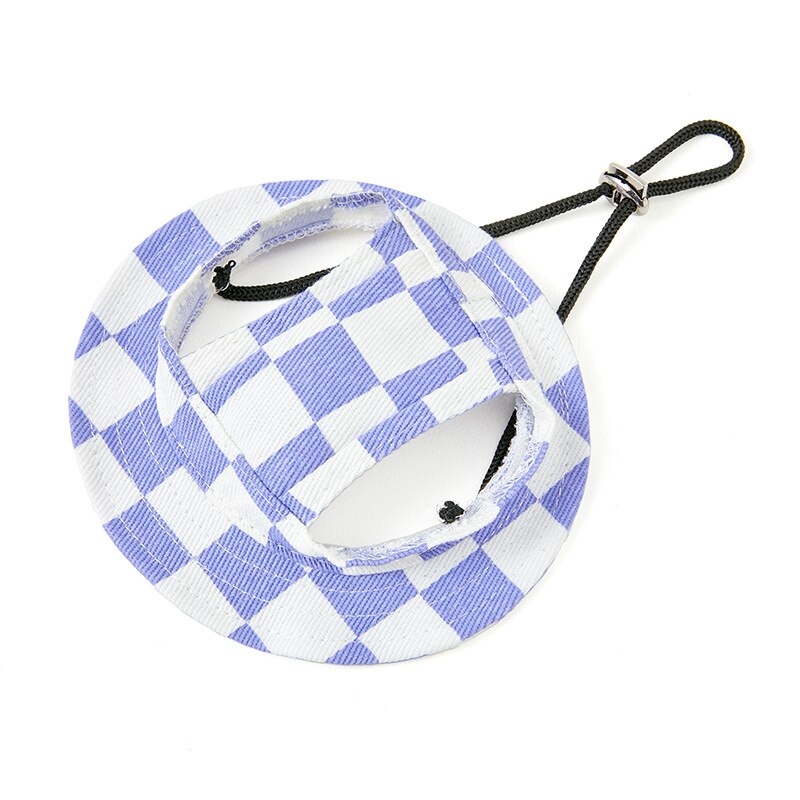 Pet Caps Round Brim Visor Hat | Sun Protection for Dogs with Ear Holes | Comfortable and Adjustable Fit for Small Breeds