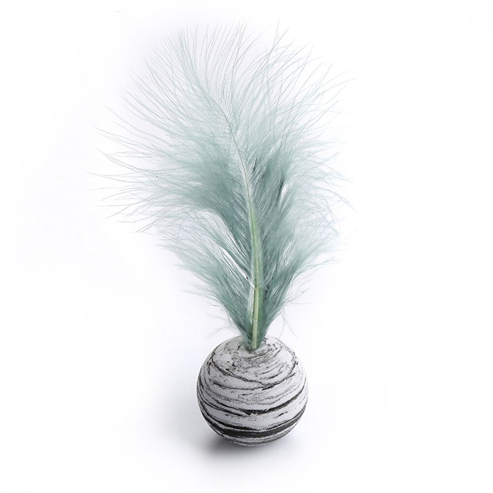 Interactive Cat Feather Ball Toy | Playful Foam Star Ball with Feather for Kittens and Puppies | Perfect for Throwing and Chasing
