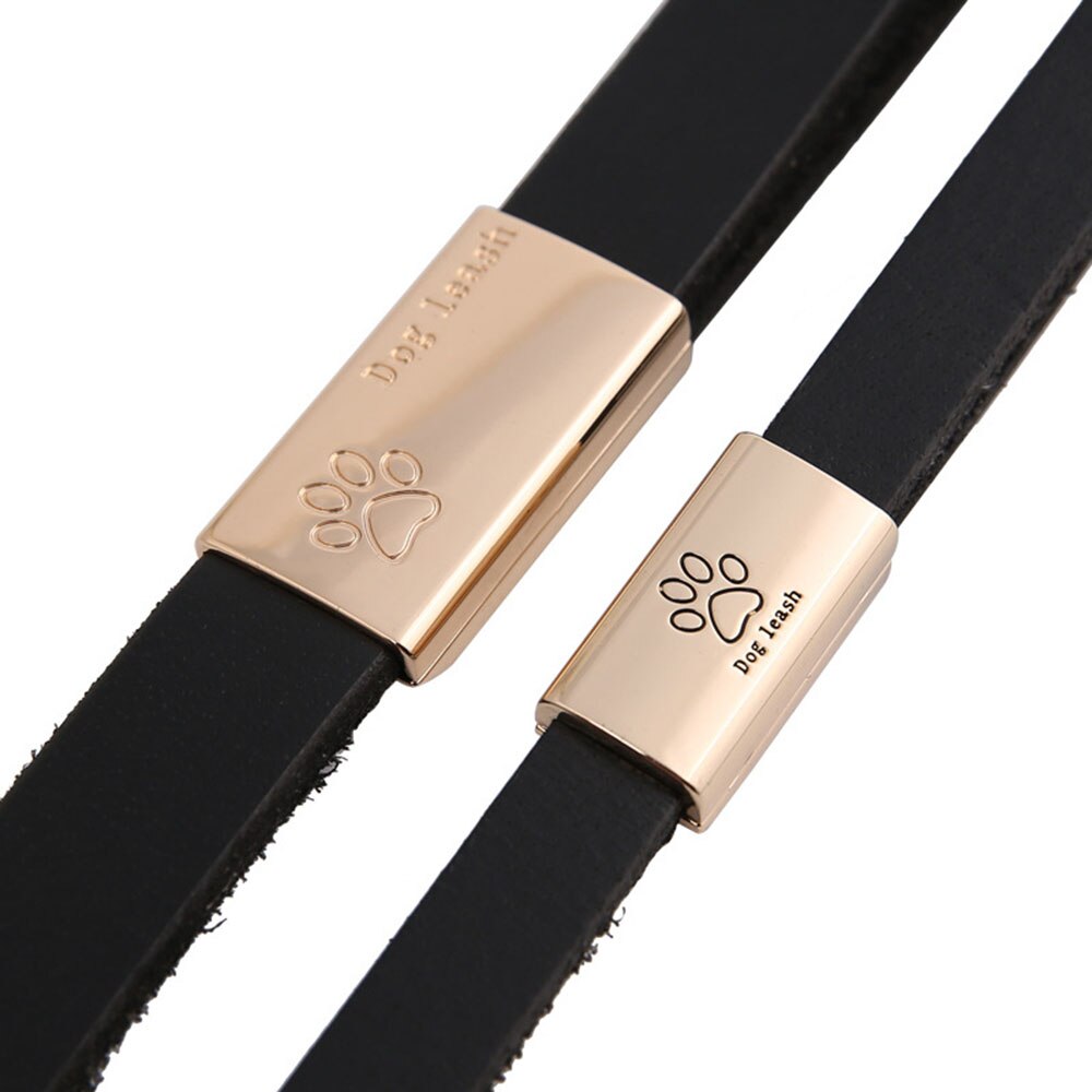 Braided Leather Dog Leash 130cm Durable Training Lead | Perfect for Walking Large, Medium, and Small Dogs in Brown & Black