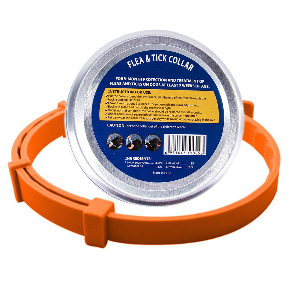 8-Month Protection Anti-Flea & Tick Collar for Cats and Dogs | Adjustable & Water-Resistant, Multiple Colours