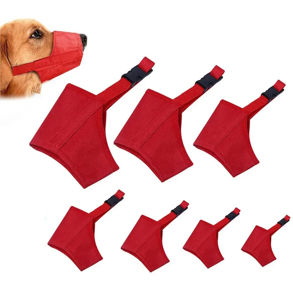 Durable Dog Nylon Muzzle | Adjustable Breathable Mouth Guard for Anti-Biting and Chewing | Pet Training Accessory