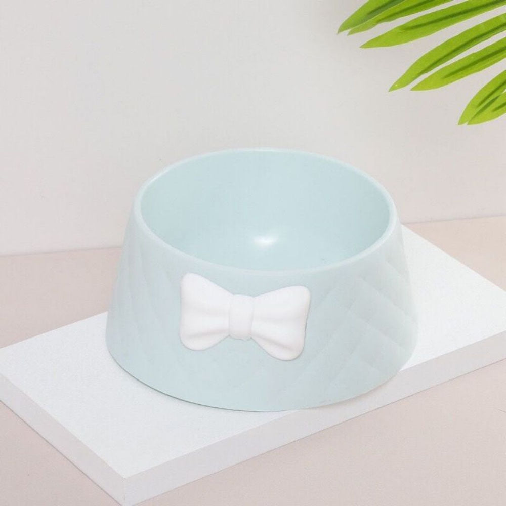 Stylish Bowknot Pet Food Bowl | Trapezoidal Anti-Skid Design for Small Dogs & Cats