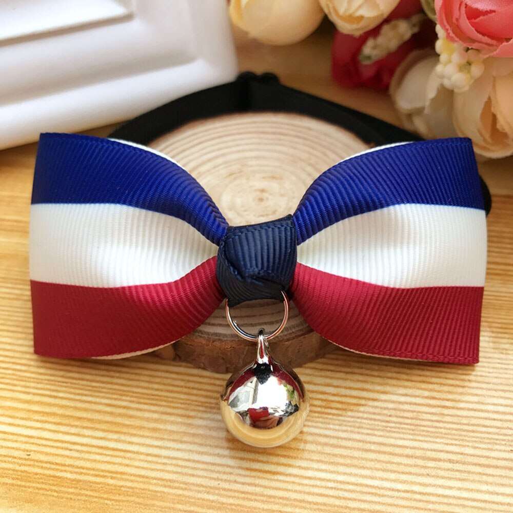Cat Accessories | Bow Tie Collar with Bell | Breakaway Bowtie for Kitten & Small Dog | Pet Grooming Products