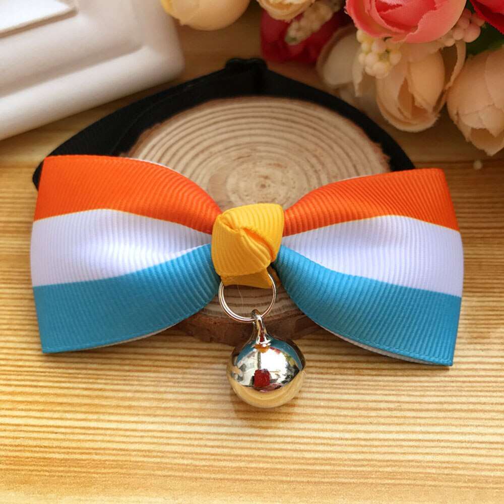 Cat Accessories | Bow Tie Collar with Bell | Breakaway Bowtie for Kitten & Small Dog | Pet Grooming Products