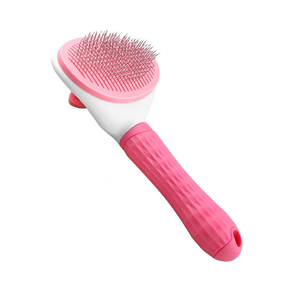 Self Cleaning Slicker Brush for Dogs & Cats | Pet Hair Removal Grooming Comb with Massage Features for Long or Short Hair Pets