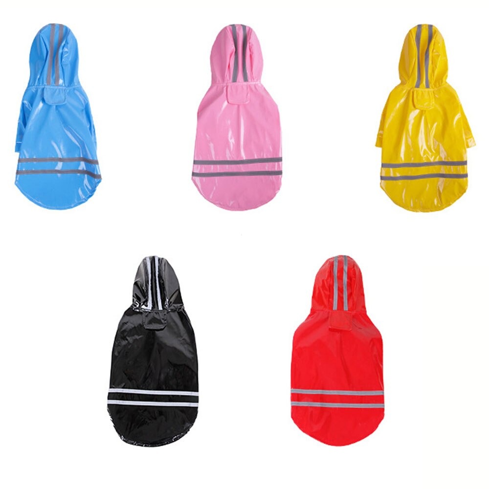 Waterproof Reflective Dog Raincoat | Outdoor Rain Jacket for Small Dogs and Cats in Multiple Colours